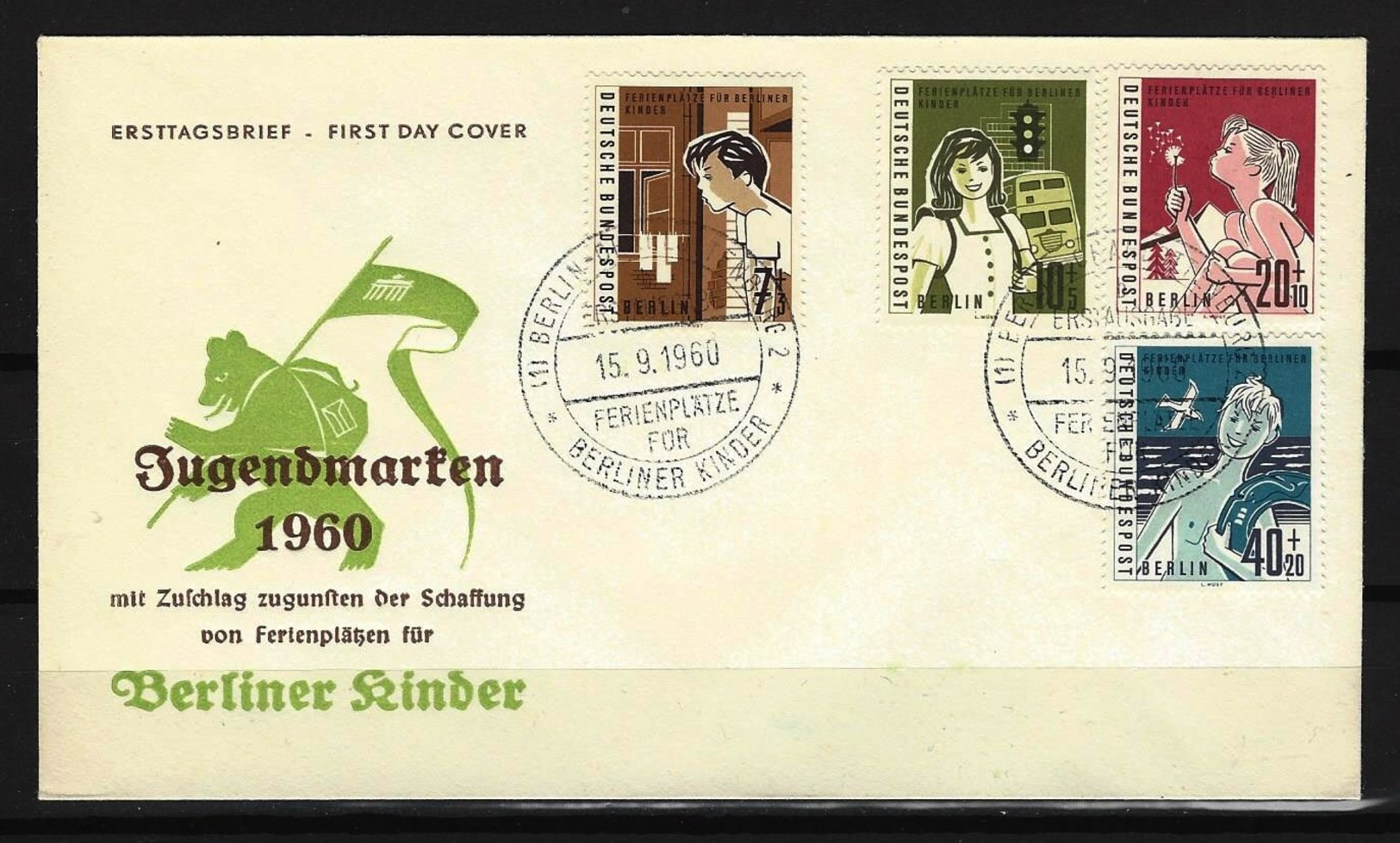 BERLIN FDC Mi-Nr. 193 - 196 Hilfswerk Berlin - Ferienplätze Für Berliner Kinder - Sonstige & Ohne Zuordnung