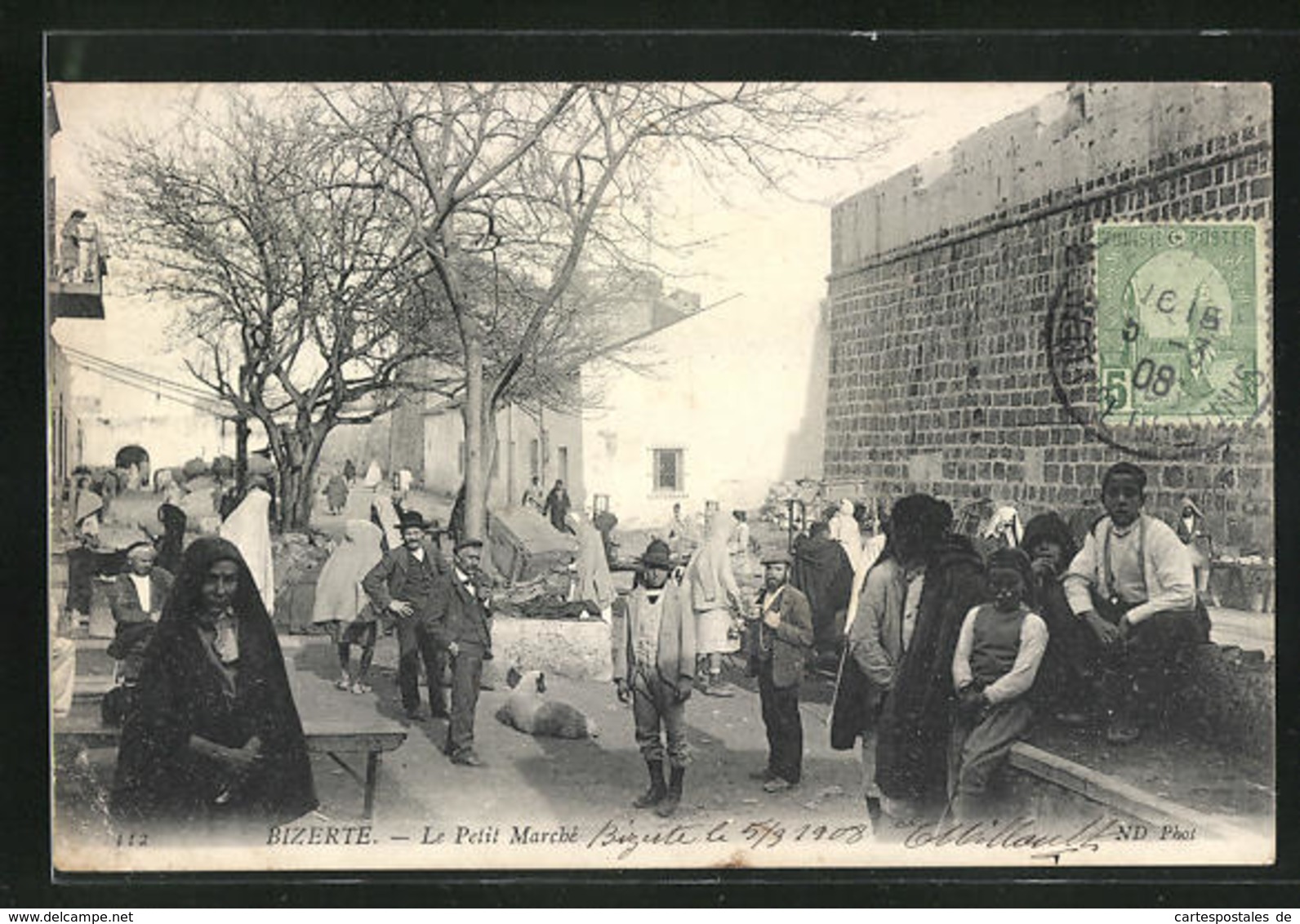 CPA Bizerte, Le Petit Marché - Túnez