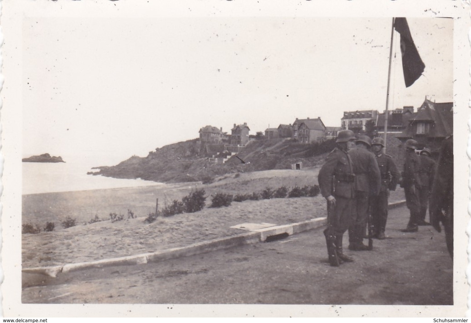 3 Original Fotos Von Deutschen Soldaten In Rothéneuf - Guerre, Militaire