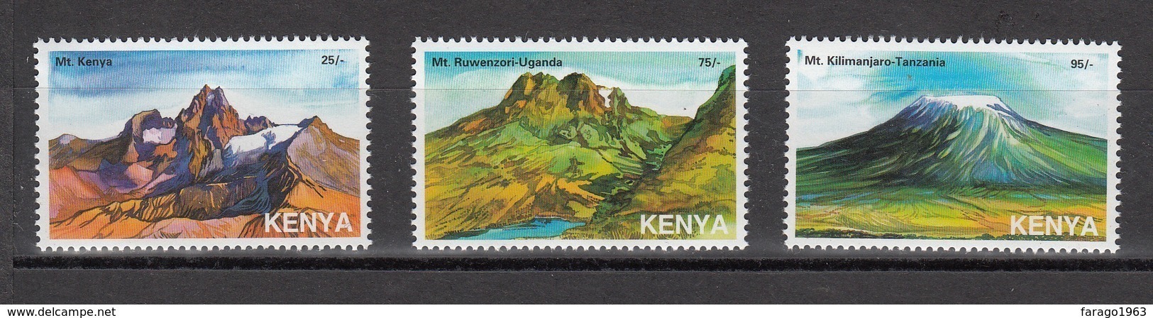 2007 Kenya Mountains Of East Africa DIFFICULT TO FIND  Complete Set Of 3 MNH - Kenia (1963-...)