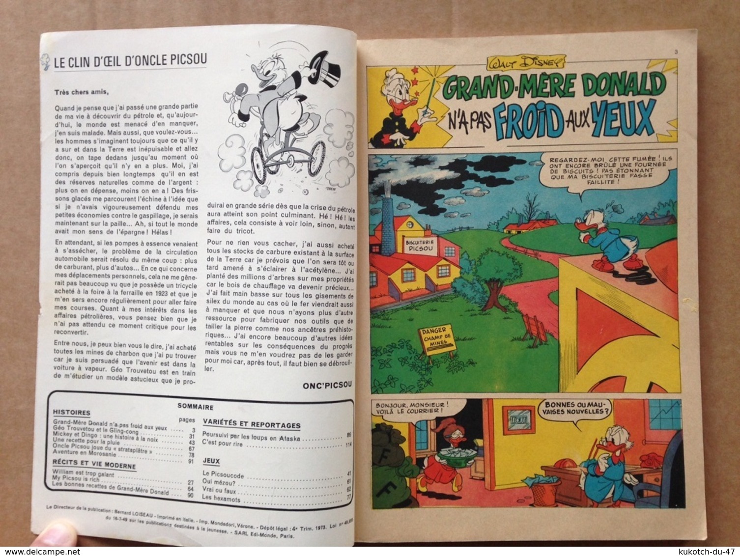 Disney - Picsou Magazine - Année 1973 - N°21 - Picsou Magazine