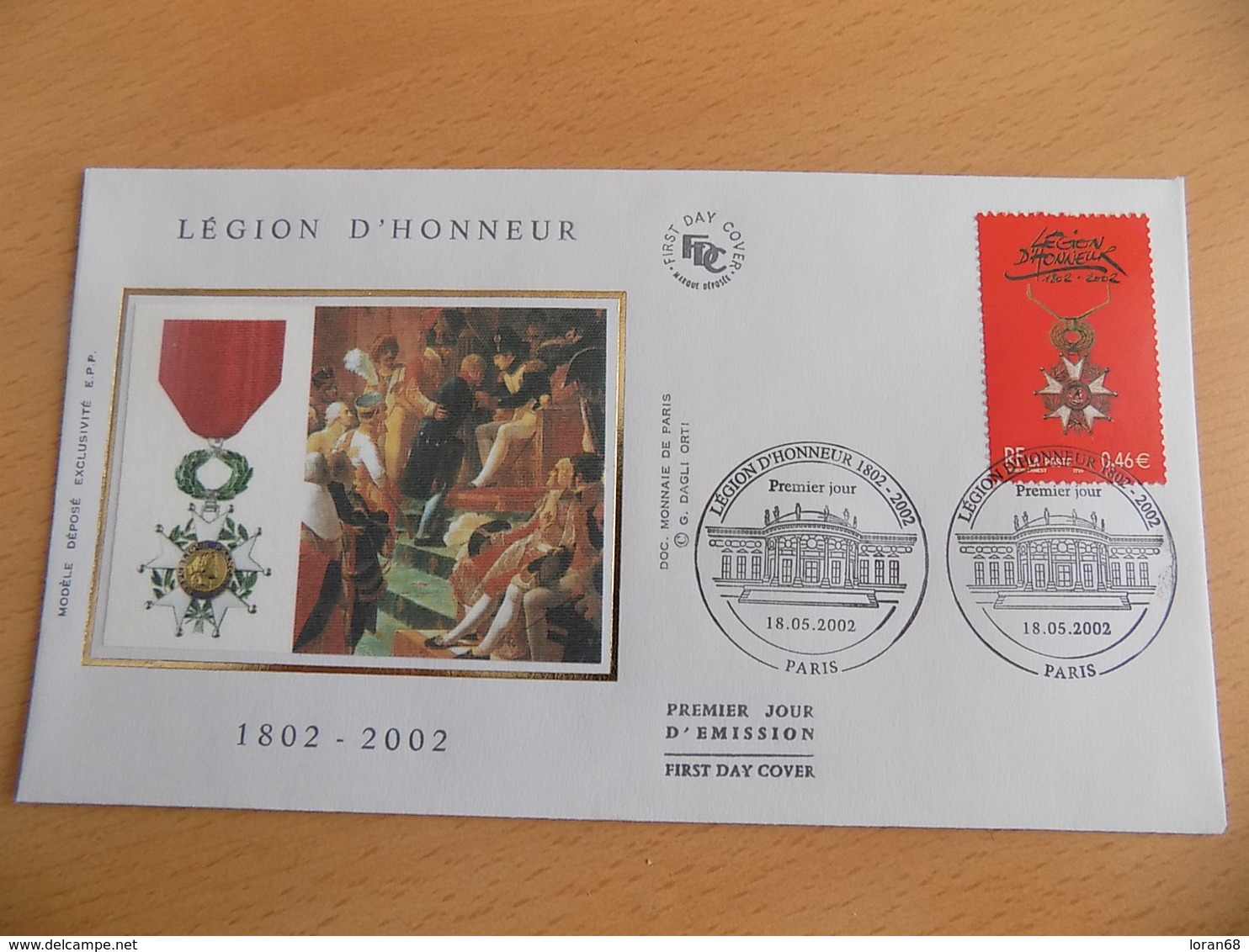 FDC France : La Légion D'Honneur - Paris 18/05/2002 - 2000-2009