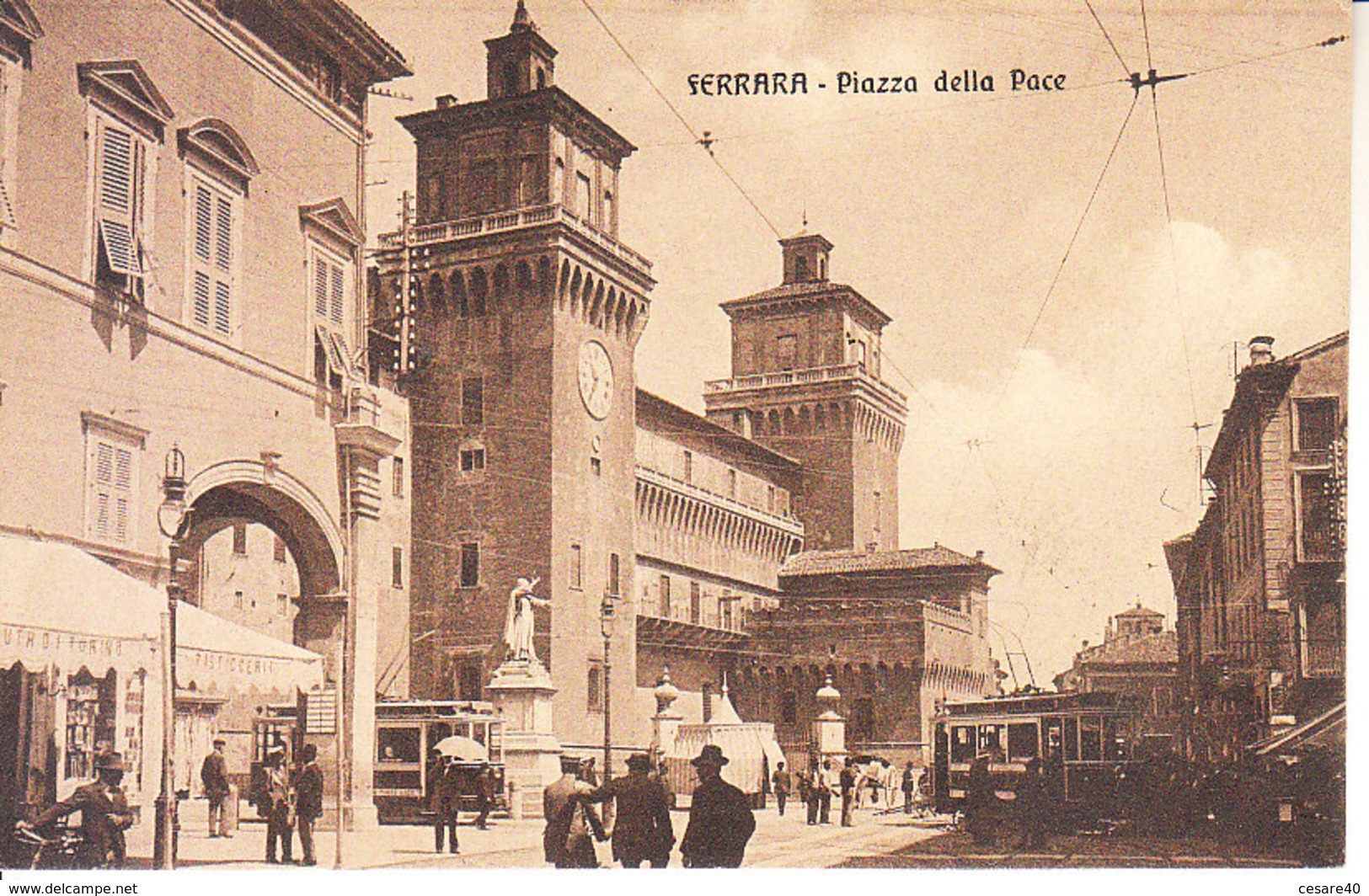 ITALIA - FERRARA - (non Comune) Tram, Leggi Testo, Animata, Viag. 1913 - 2019-1-203 - Ferrara