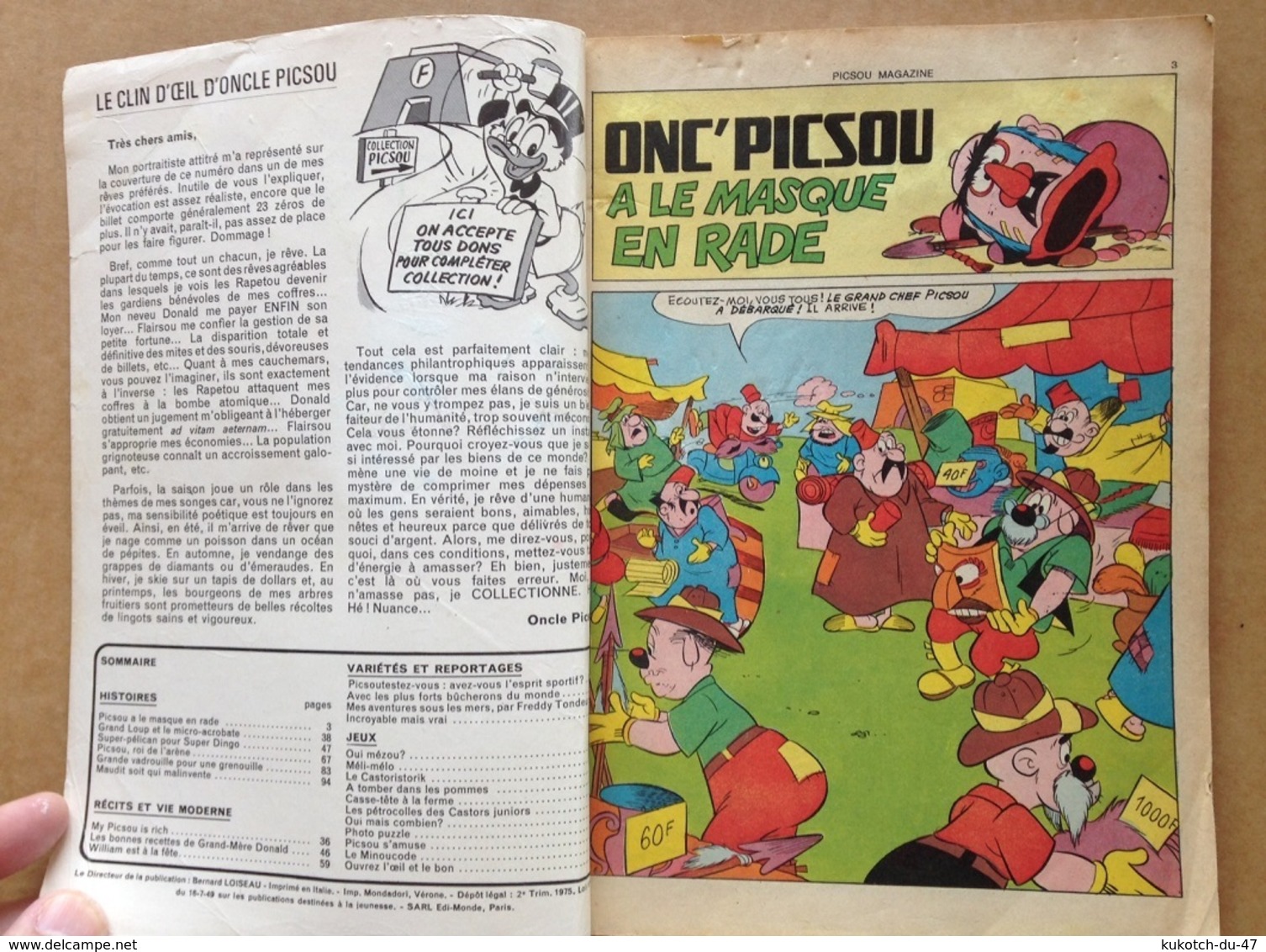 Disney - Picsou Magazine - Année 1975 - N°38 - Picsou Magazine