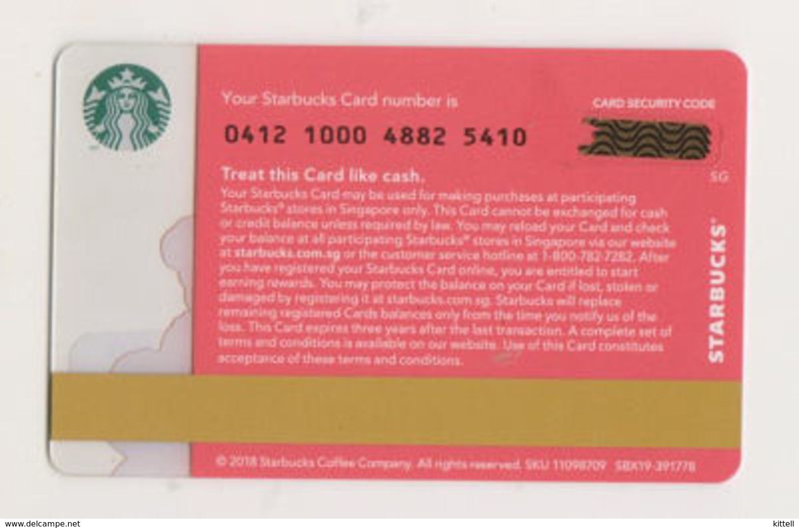 Starbucks Card Singapore Year Of Pig 2019 Unused - Cartes Cadeaux