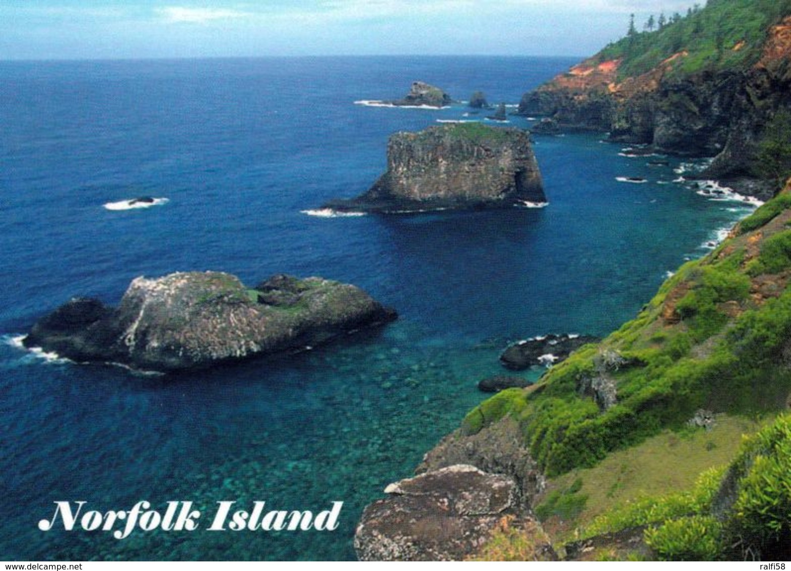 1 AK Norfolk Island Zu Australien * Landschaft Der Insel Mit Vorgelagerten Felsen * Insel Im Pazifischen Ozean * - Norfolk Island