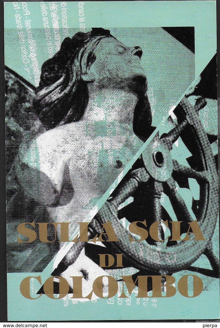 ANNULLO SPECIALE  - VILLA POTENZA (MC) 14.11.1992 -  MOSTRA FILATELICA PICENA '92 SULLA SCIA DI COLOMBO - SU CARTOLINA - Esposizioni Filateliche