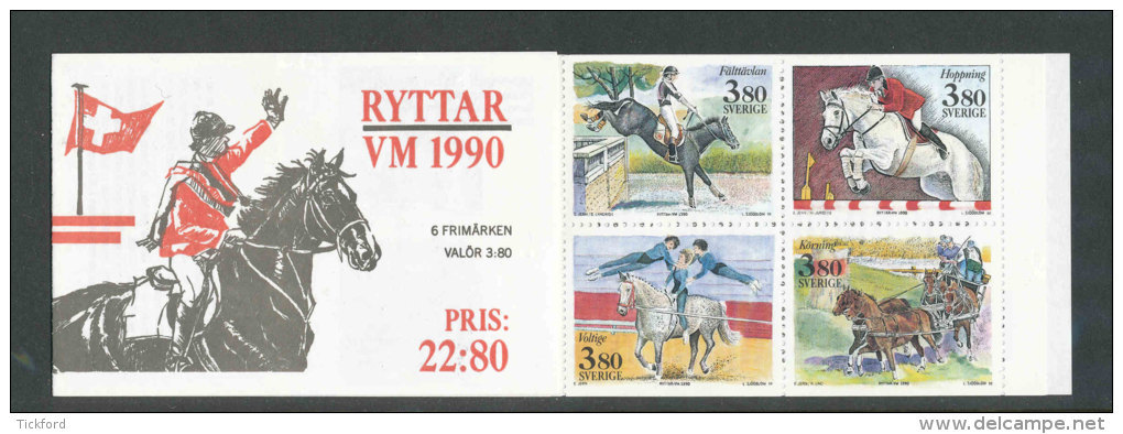 SUEDE 1990 - CARNET  YT C1583 - Facit H405 - Neuf ** MNH - Jeux Mondiaux équestre - 1981-..