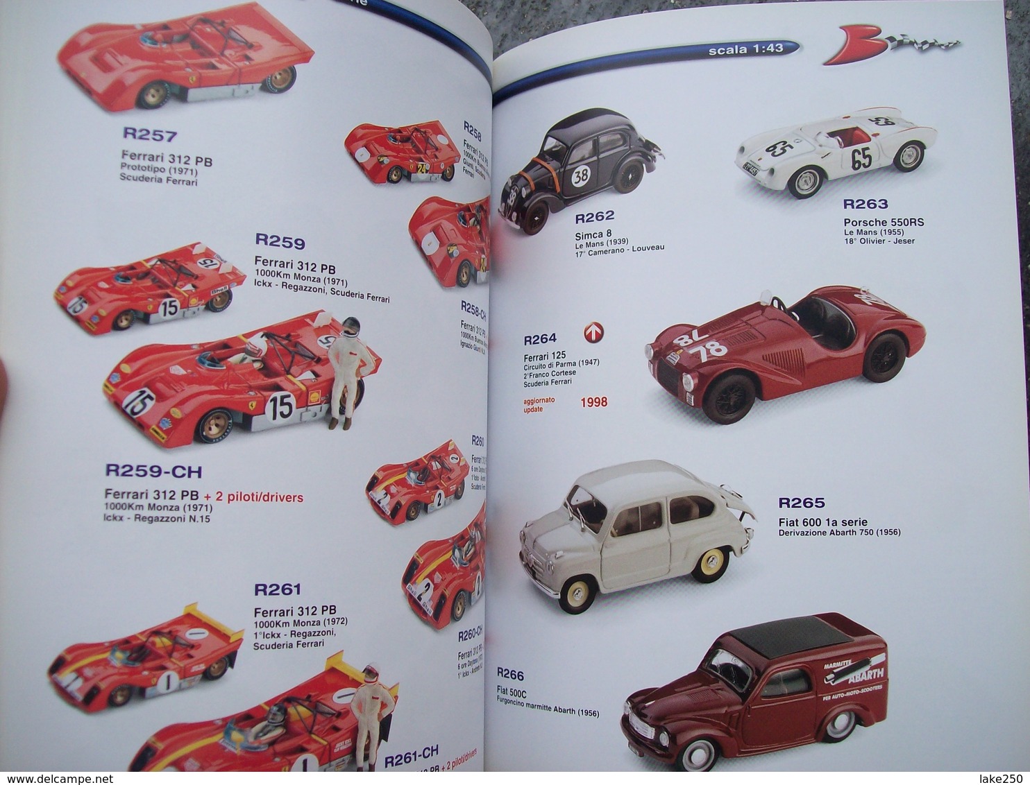 CATALOGO AUTOMODELLI  BRUMM  Pandemonio  Ferrari, Fiat Alfa Lancia 1/43 - Italie