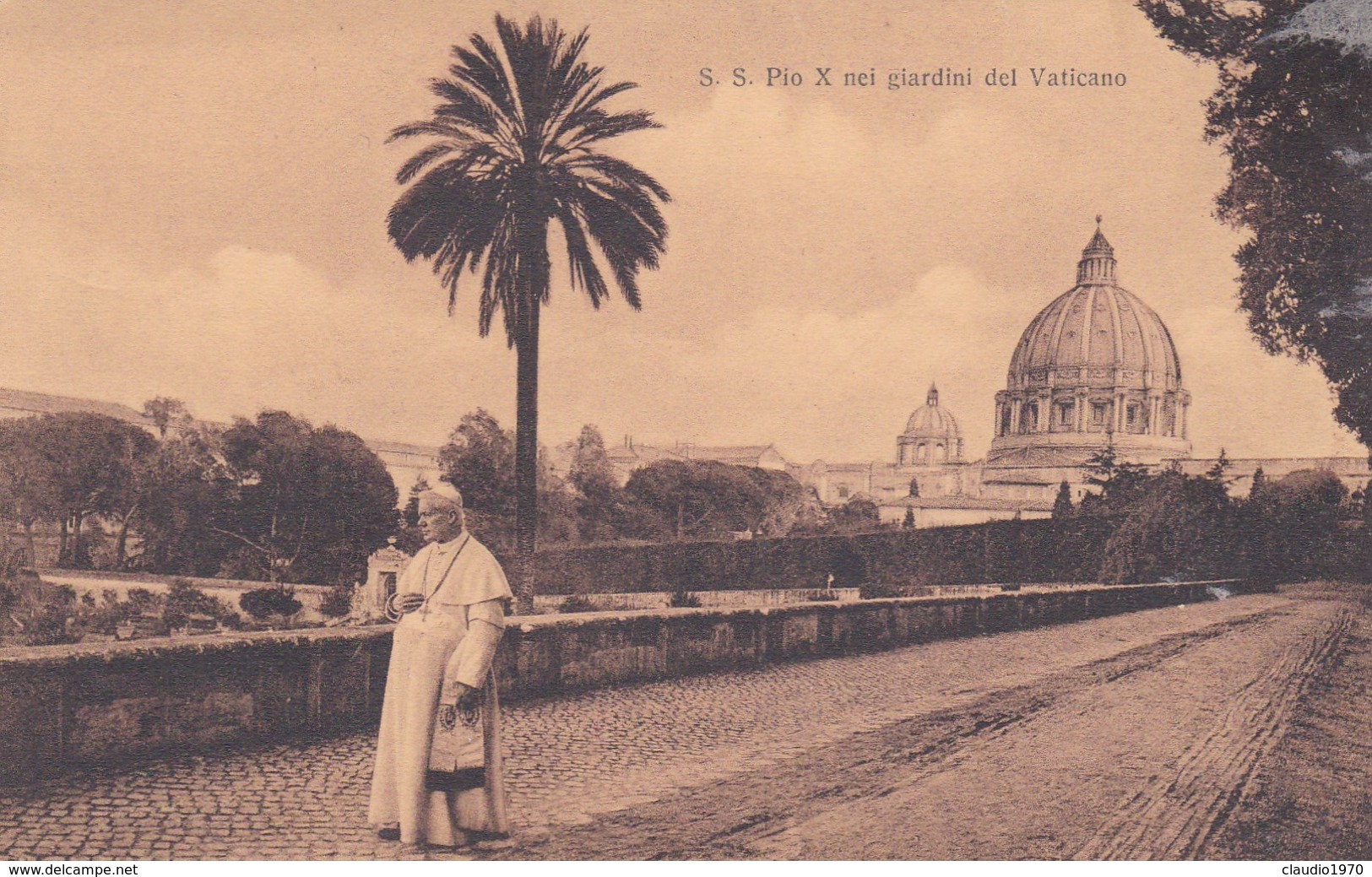 CARTOLINA - CITTA' DEL VATICANO - S.S. PIO X NEI GIARDINIDEL VATICANO - Vaticano