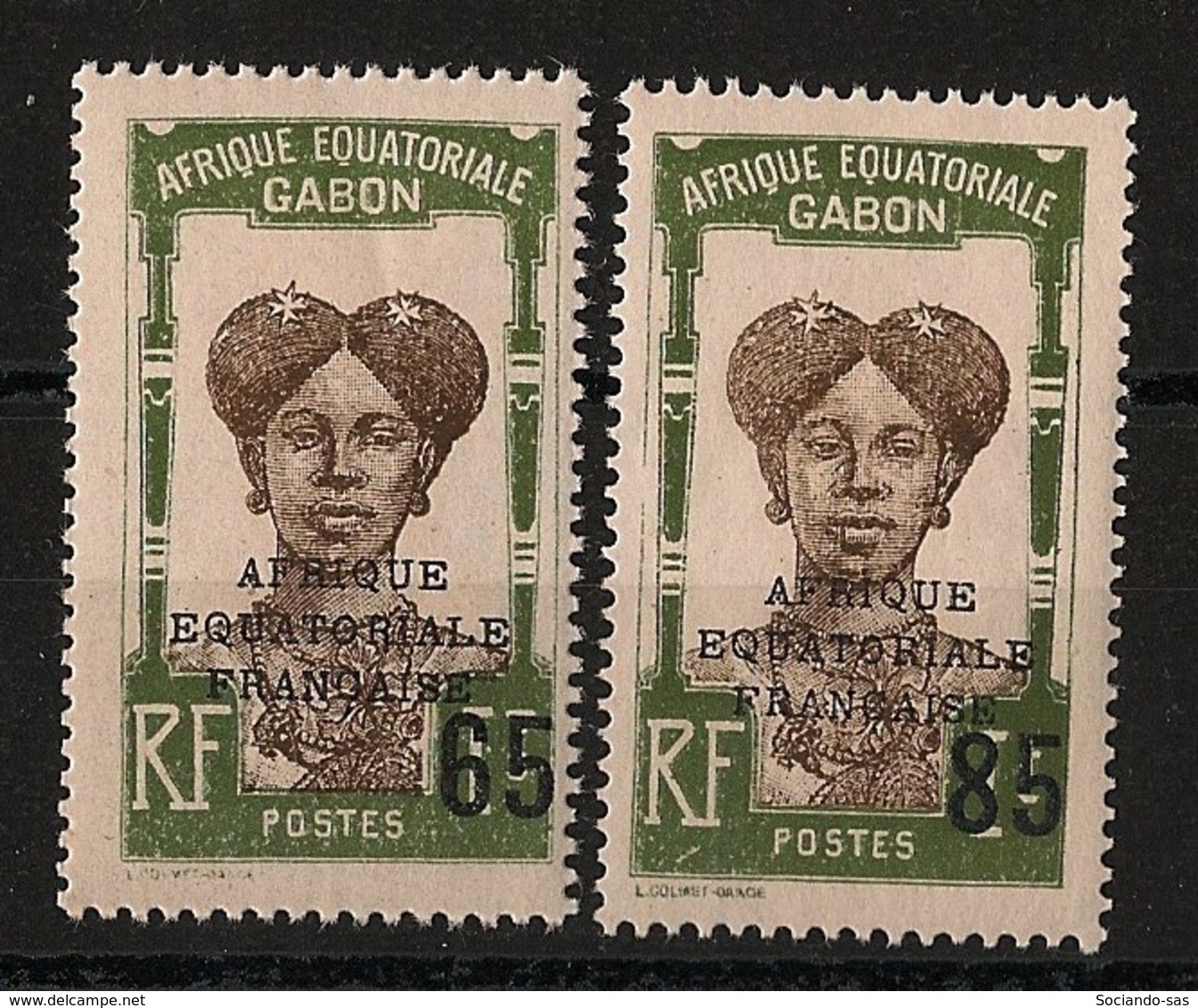 Gabon - 1925 - N°Yv. 108 à 109 - Série Complète - Neuf Luxe ** / MNH / Postfrisch - Nuevos