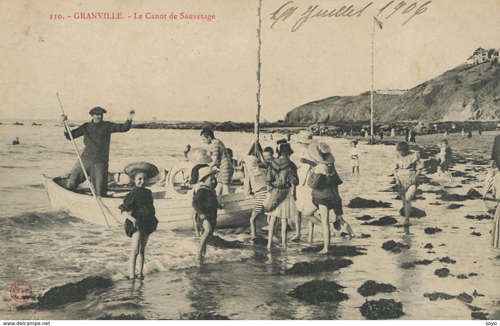 Le Canot De Sauvetage à Granville Lifeboat  Enfants Au Bain  Edit J. Puel - Altri & Non Classificati