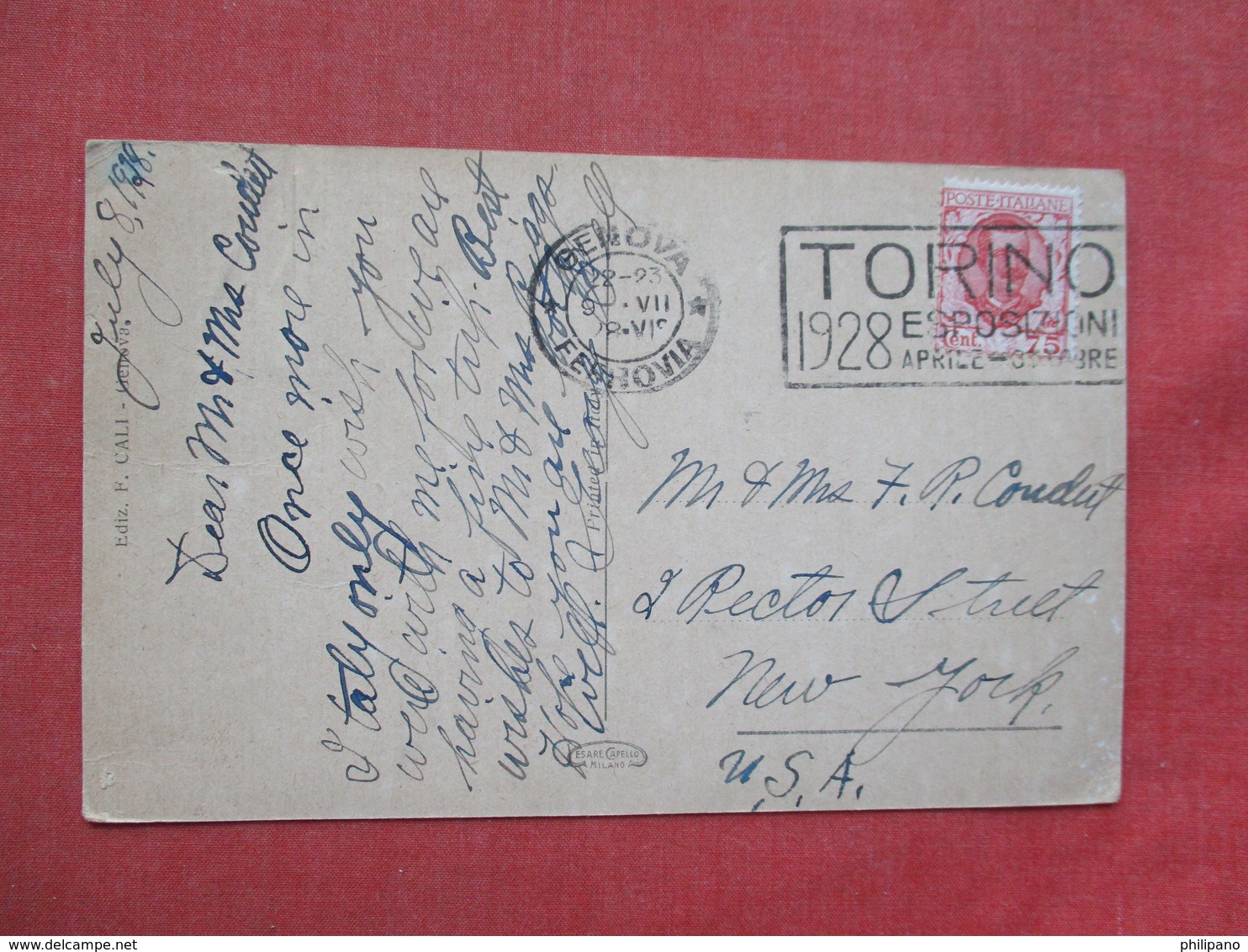 > Italy > Liguria > Genova (Genoa)  Stamp  & Cancel   -ref 3413 - Genova (Genoa)