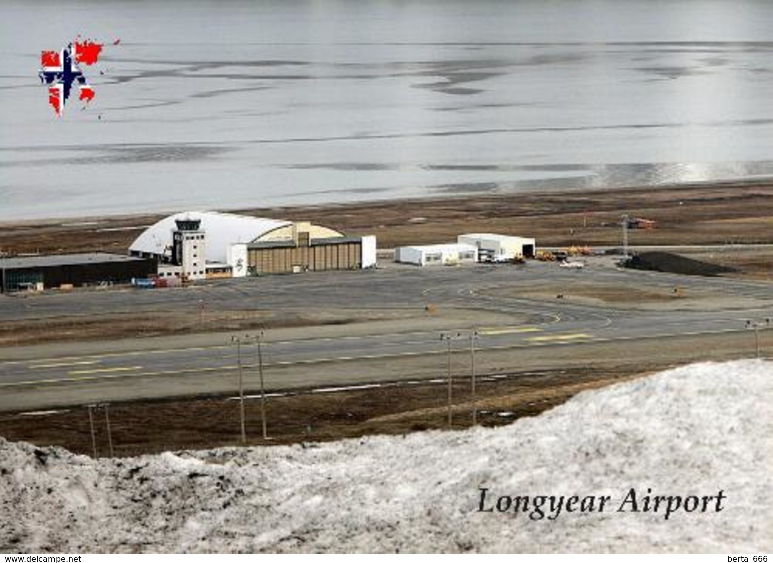 Svalbard Islands Longyerbyen Airport Aerial View New Postcard Spitzbergen Flughafen AK - Norway