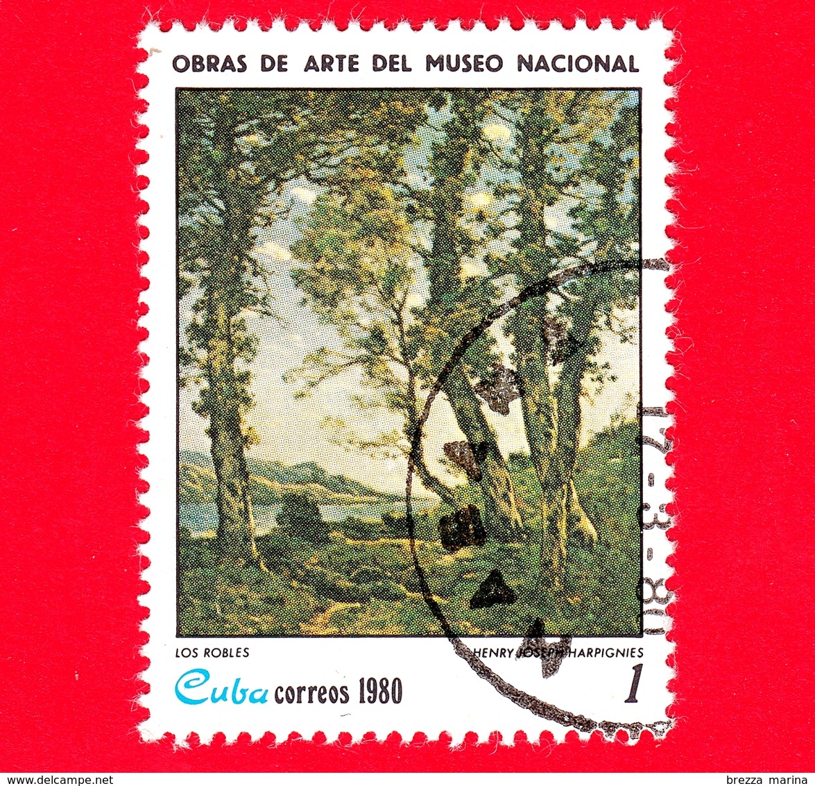 CUBA - Nuovo Obl. - 1980 - Dipinti Del Museo Nazionale - Alberi, Dipinto Di Henri-Joseph Harpignies - 1 - Nuovi