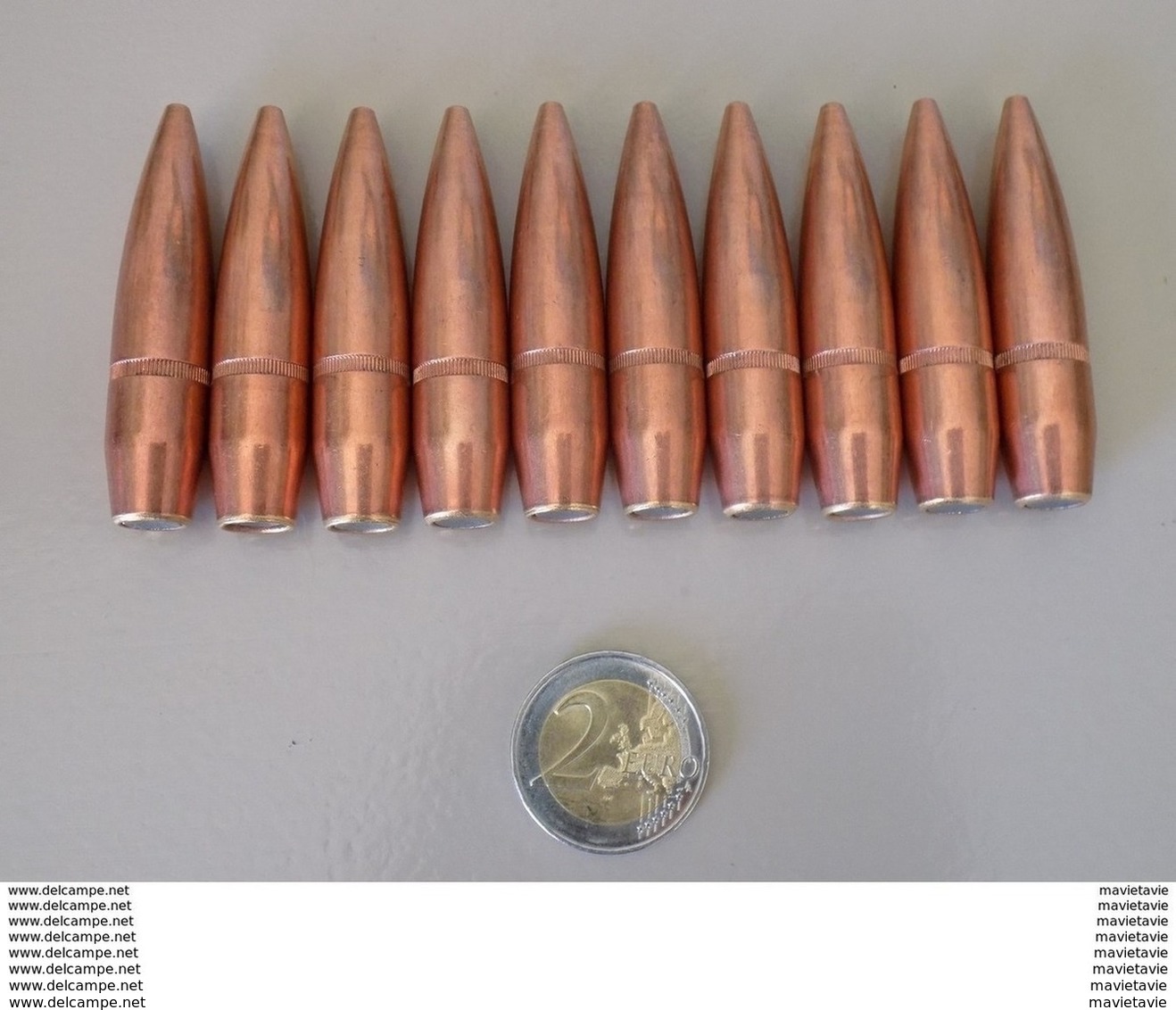 Lot De 10 Ogives Ou Balles Calibre 12.7mm - Armes Neutralisées