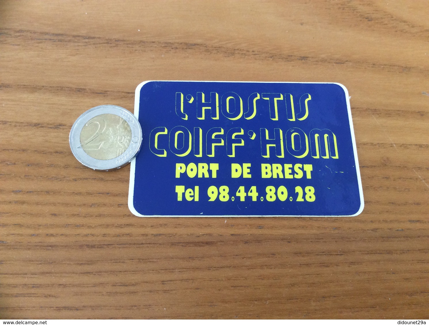 AUTOCOLLANT, Sticker « L’HOSTIS COIFF’HOM - BREST (29) » - Stickers