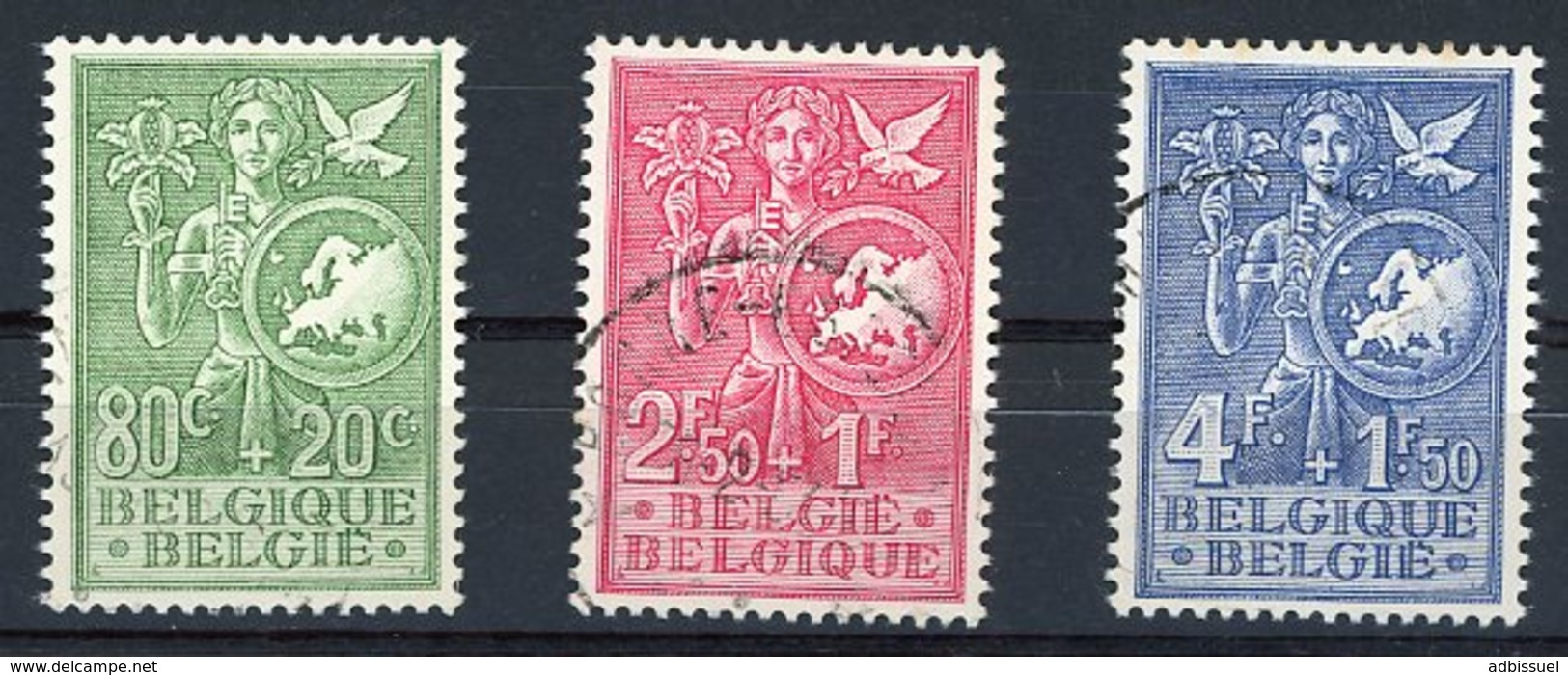 BELGIQUE 1953 N° 927 / 928 / 929 Surtaxe Au Profit Du Bureau Européen De La Jeunesse Et De L'enfance. Voir Description - Used Stamps