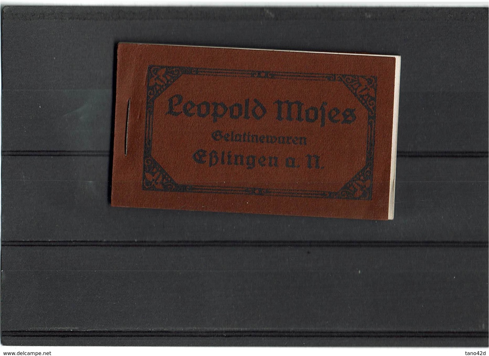 CTN55C - ALLEMAGNE CARNET "LEOPOLD MOSES - GELATINEWAREN - BLINGEN A.N."  18 FEUILLETS NUMEROTES - Matériel Et Accessoires