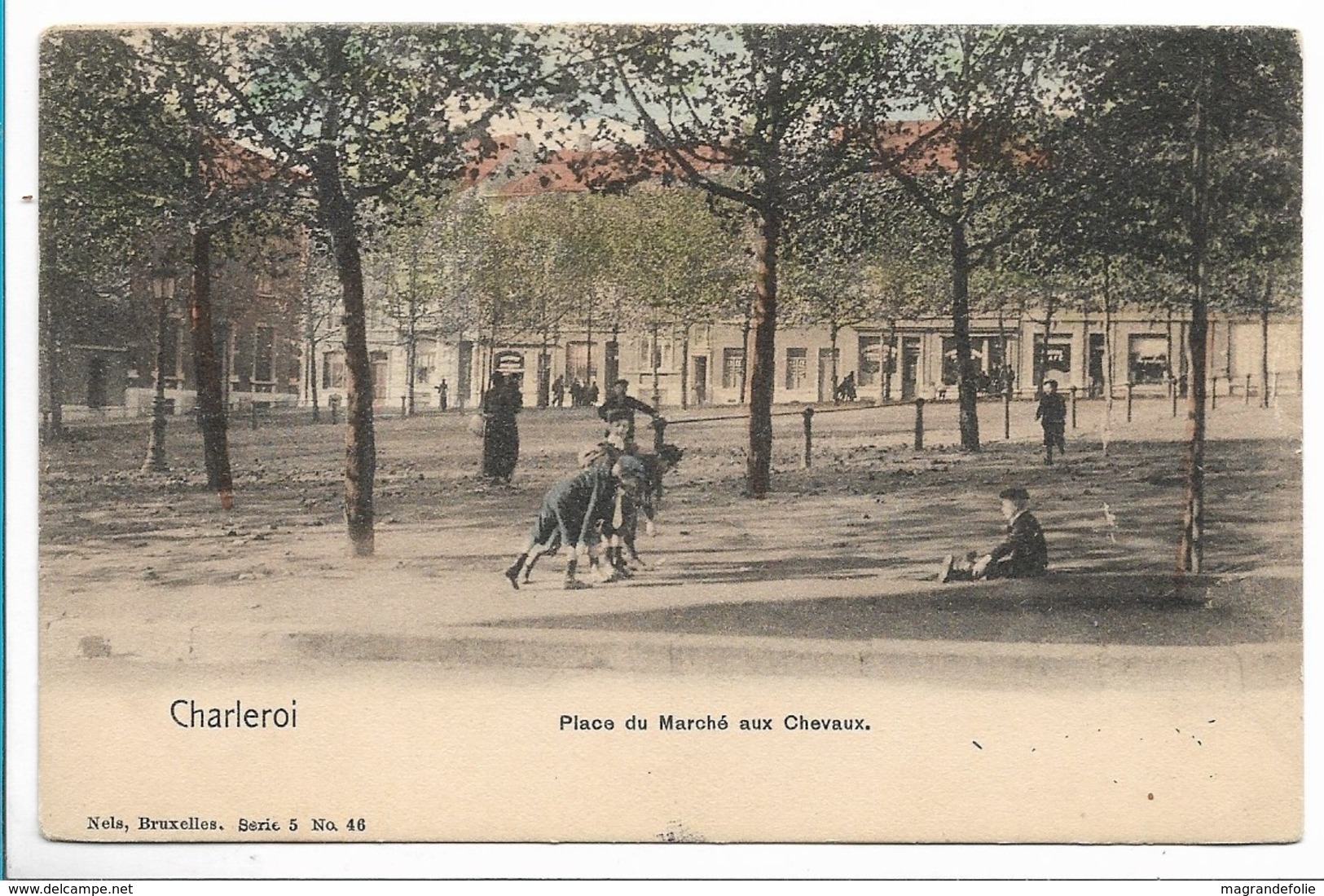 CPA PK  CHARLEROI  PLACE DU MARCHE AUX CHEVAUX  CARTE ANIMEE - Other & Unclassified