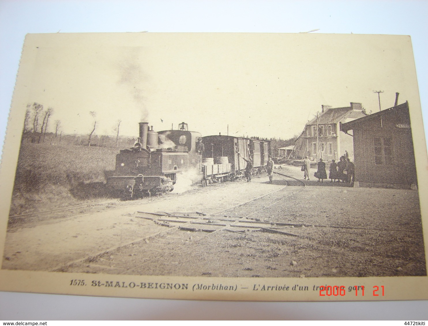 C.P.A.- Saint Malo Beignon (56) - L'Arrivée D'un Train En Gare - 1915 - SUP (BQ 15) - Other & Unclassified