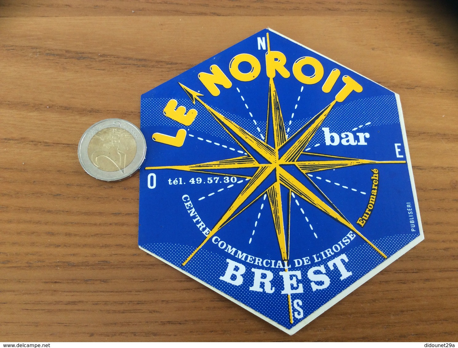 AUTOCOLLANT, Sticker «LE NOROIT Bar - BREST (29) » - Autocollants