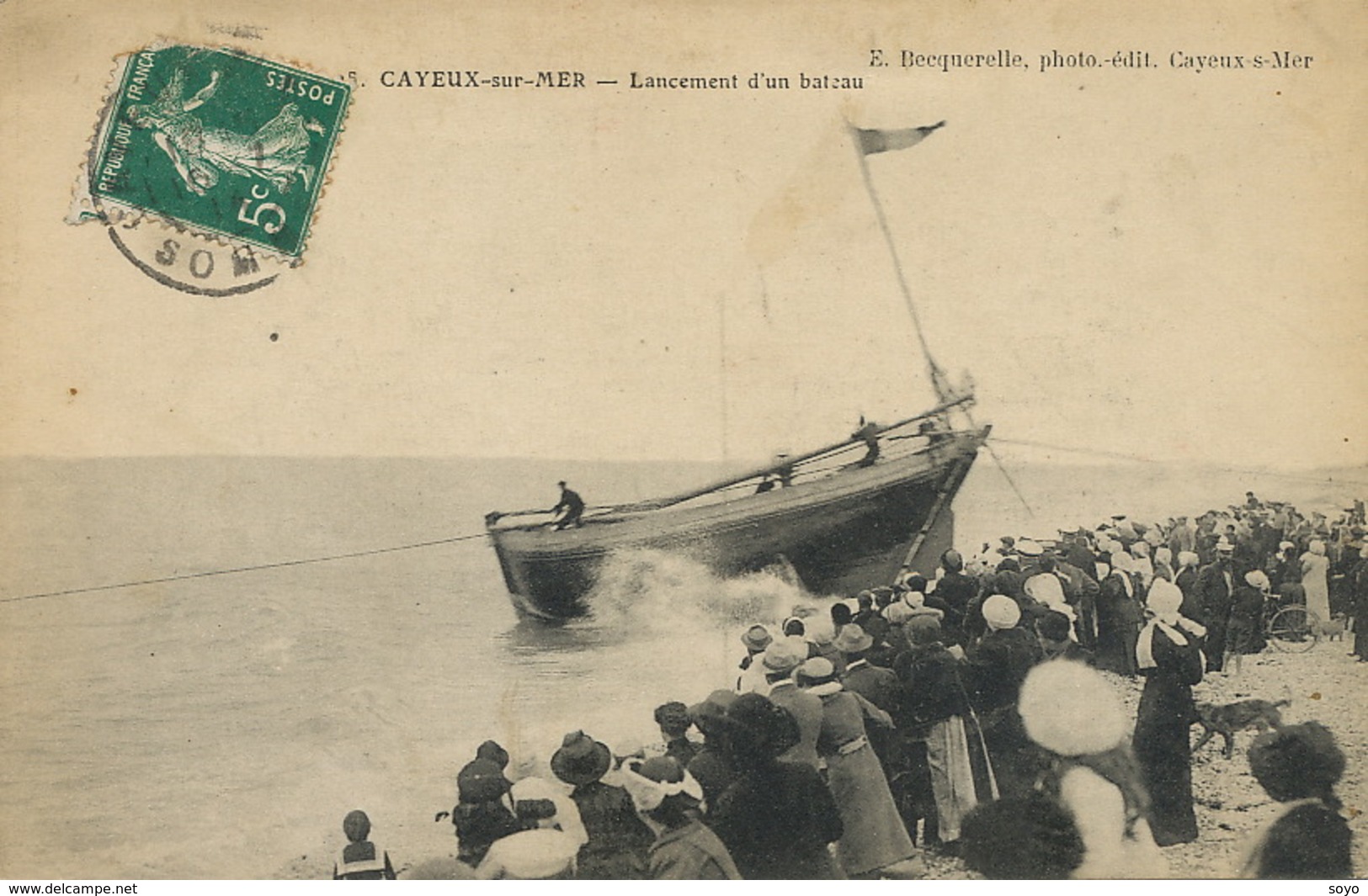 Lancement D' Un Bateau à Cayeux Sur Mer - Altri & Non Classificati