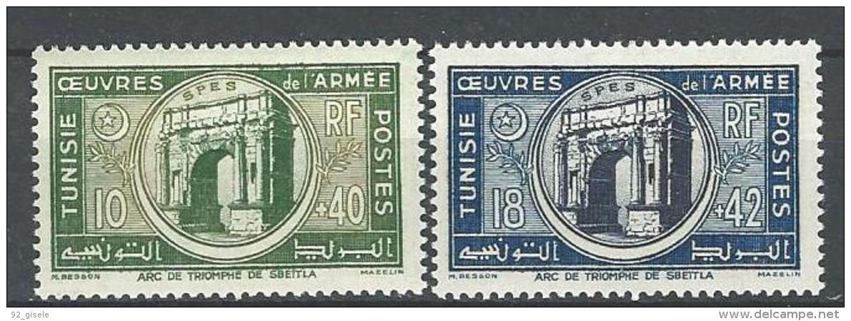 Tunisie YT 326 & 327 " Oeuvres De L'Armée " 1948 Neuf** - Neufs