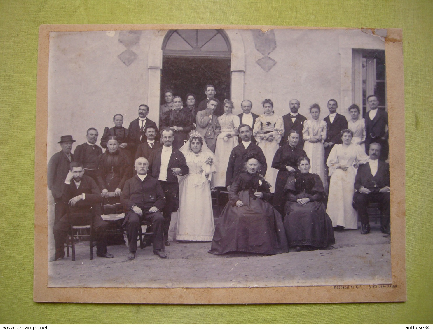 Photo 19ème ? Un Mariage à Vals Les Bains Ardèche 17 X 23 Cliché Ferrand à Vals - Anciennes (Av. 1900)