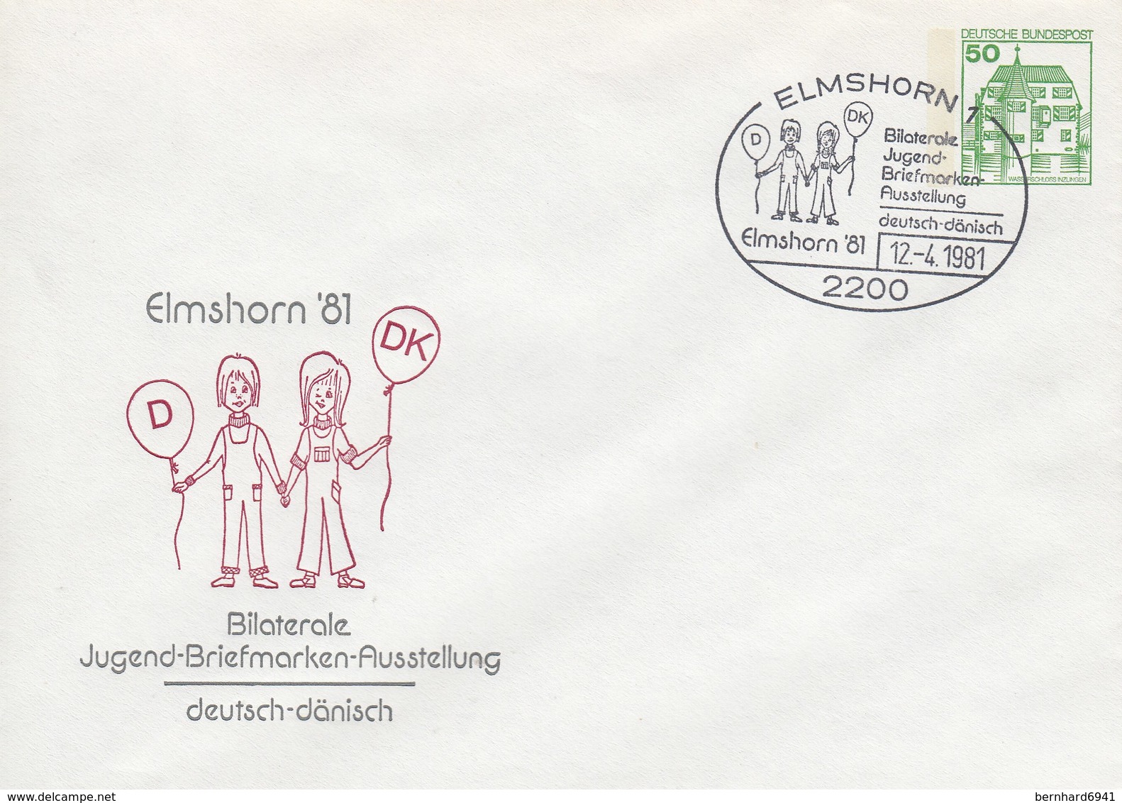 PU 113/40  Elmshorn`81 - Bilaterale Jugend-Briefmarken-Ausstellung Deutsch-dänisch, Elmshorn 1 - Privatumschläge - Gebraucht