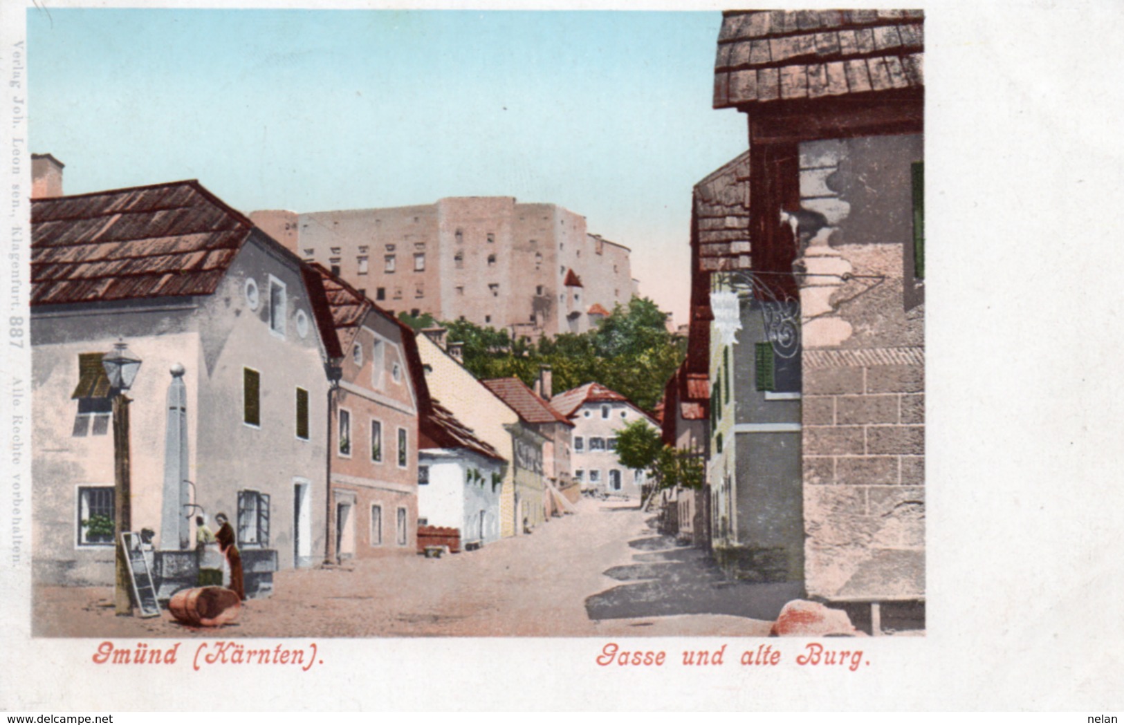 GMUND-KARNTEN-GASSE UND ALTE BURG-1900-NON VIAGGIATA - Feldkirchen In Kärnten