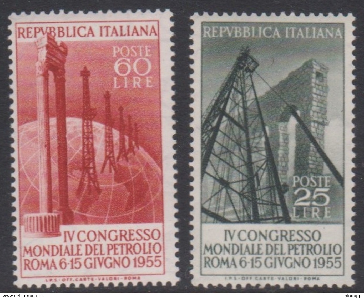 Italy Republic S 779-780 1955 4th World Petroleum Congress, Mint Never Hinged - 1946-60: Mint/hinged