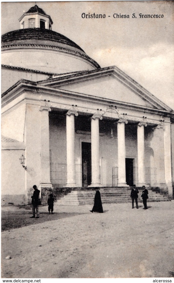 AP595 ORISTANO  - FP NV EPOCA 1910 RARA - ANIMATA - Oristano