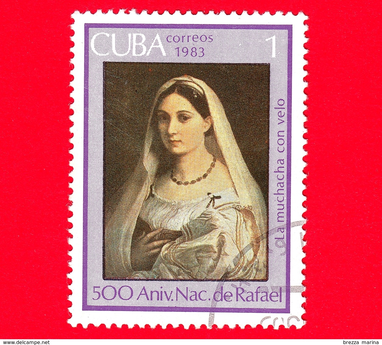 CUBA - Nuovo Obl. - 1983 - 500 Anni Nascita Di Raffaello - Dipinto, La Donna Velata, 1514-1515 - 1 - Nuovi