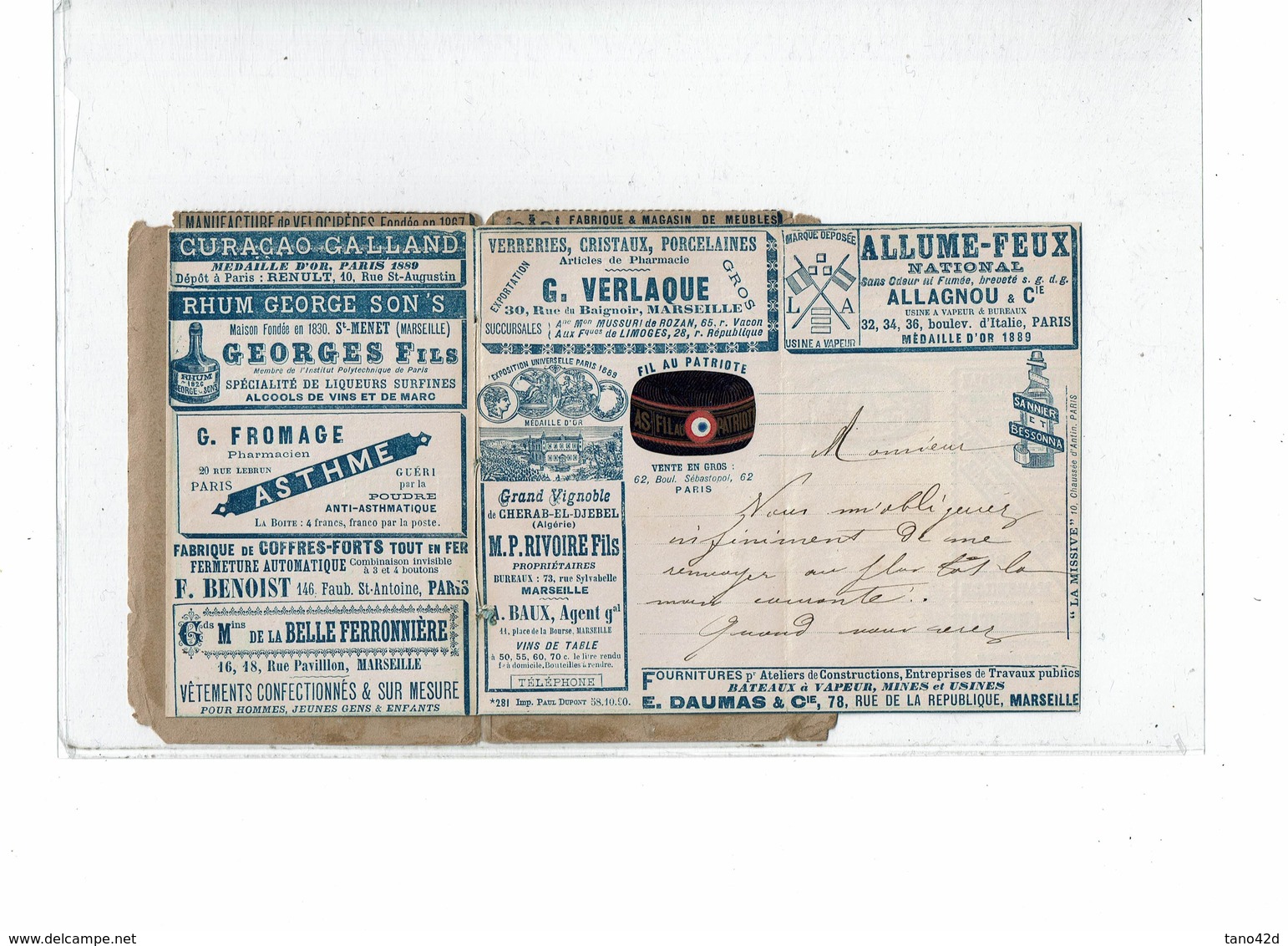 LCA7 - CARTE LETTRE ANNONCE 281° ED. CIRCULEE TB - Cartes-lettres