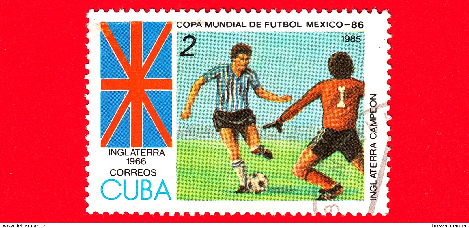CUBA - Nuovo Obl. - 1985 - Coppa Del Mondo Di Calcio,  Messico 1986 - Inghilterra (1966) - 2 - Nuovi