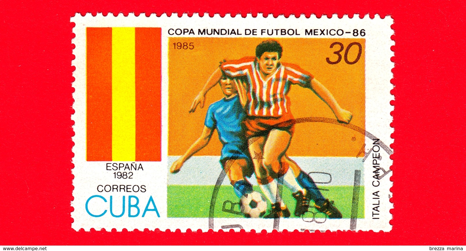 CUBA - Nuovo Obl. - 1985 - Coppa Del Mondo Di Calcio,  Messico 1986 - Spagna (1982) - 30 - Nuovi