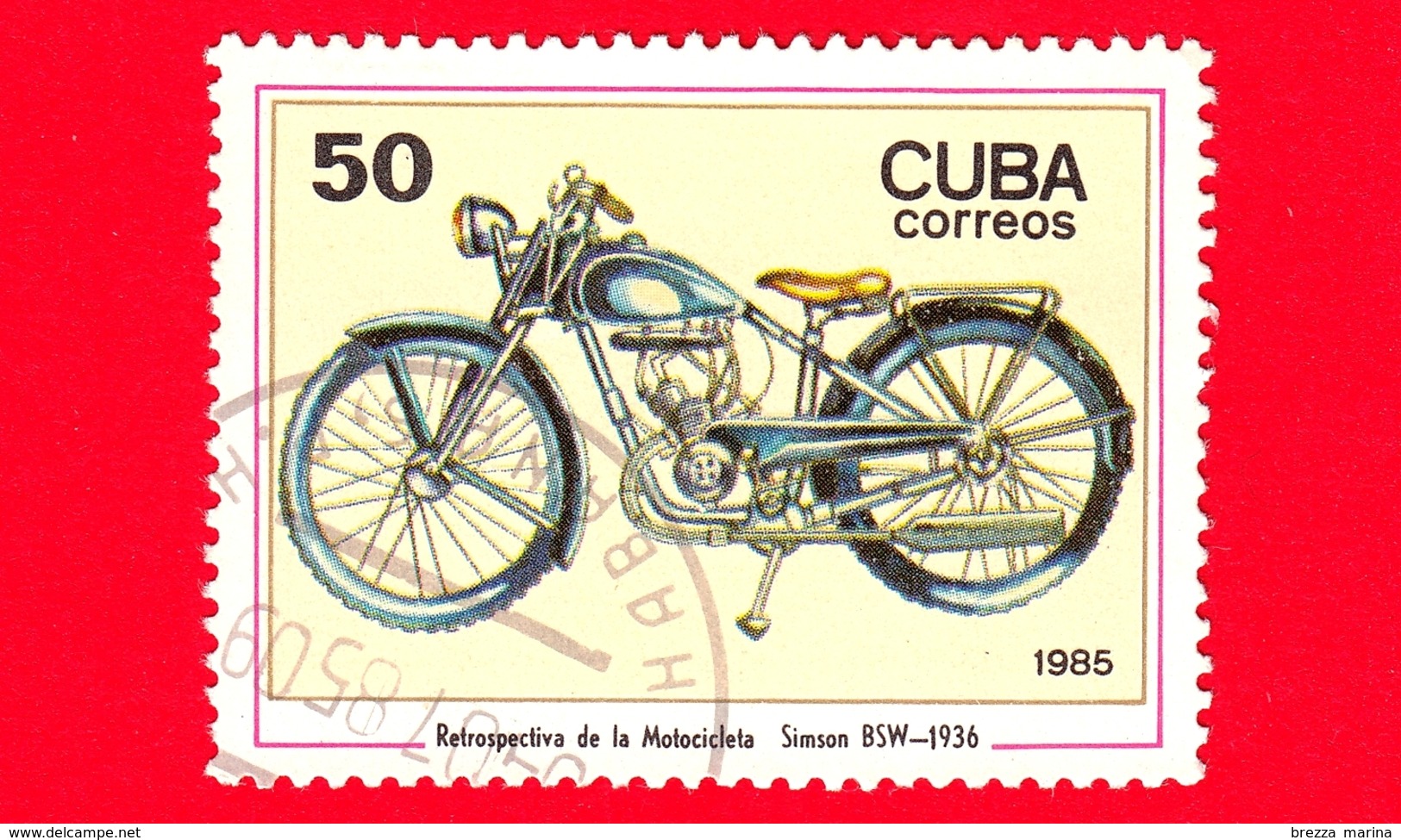 CUBA - Nuovo Obl. - 1985 - Motociclette - Daimler - Simon BSW, 1936 - 50 - Nuovi