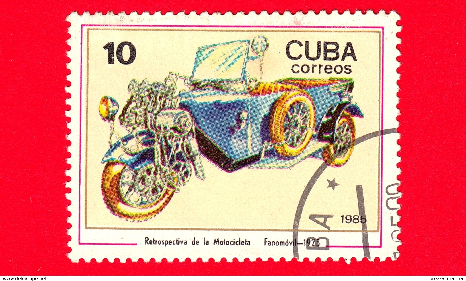 CUBA - Nuovo Obl. - 1985 - Motociclette - Fanomobil, 1925 - 10 - Nuovi