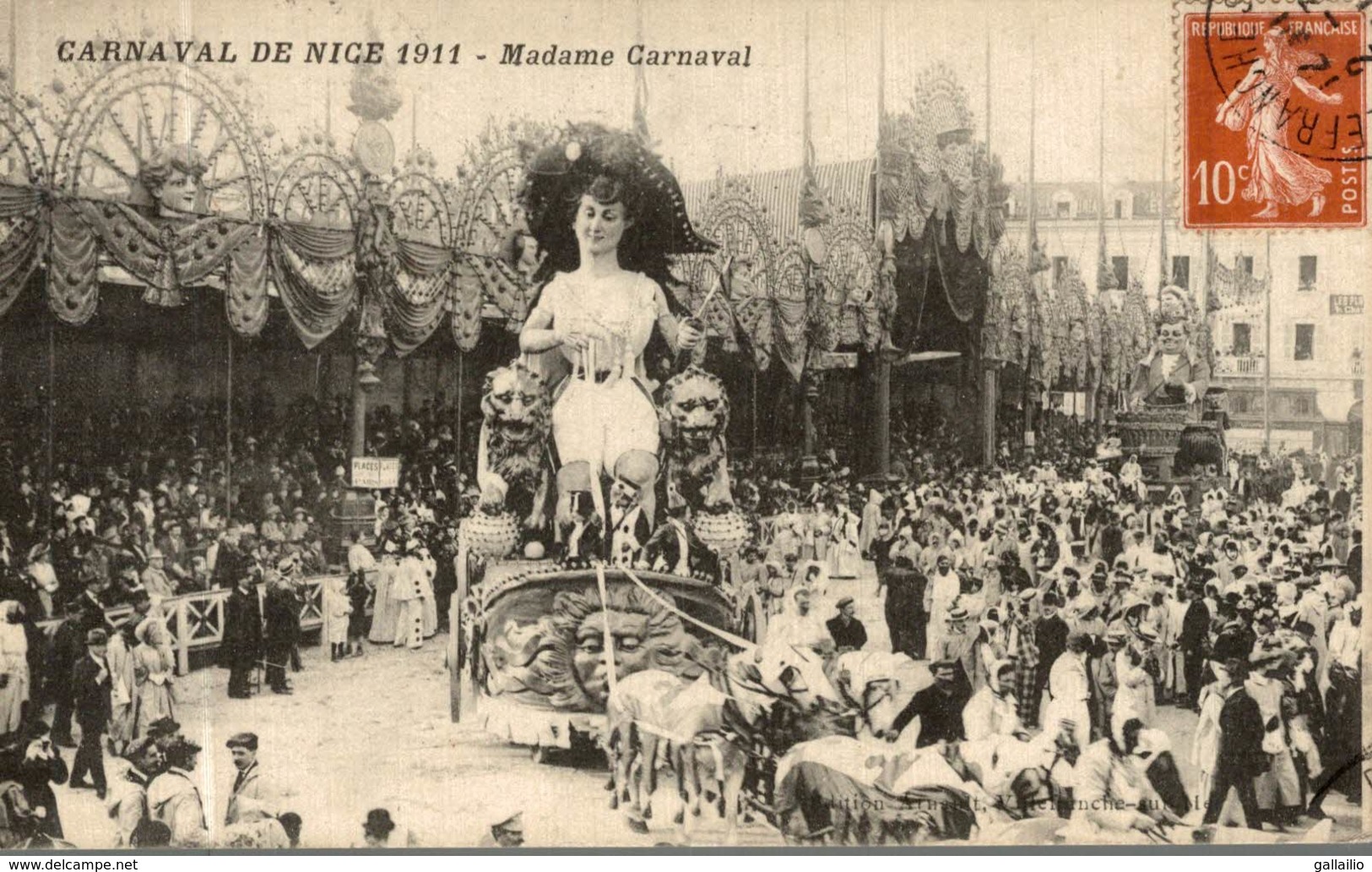 CARNAVAL DE NICE 1911 MADAME CARNAVAL - Carnaval