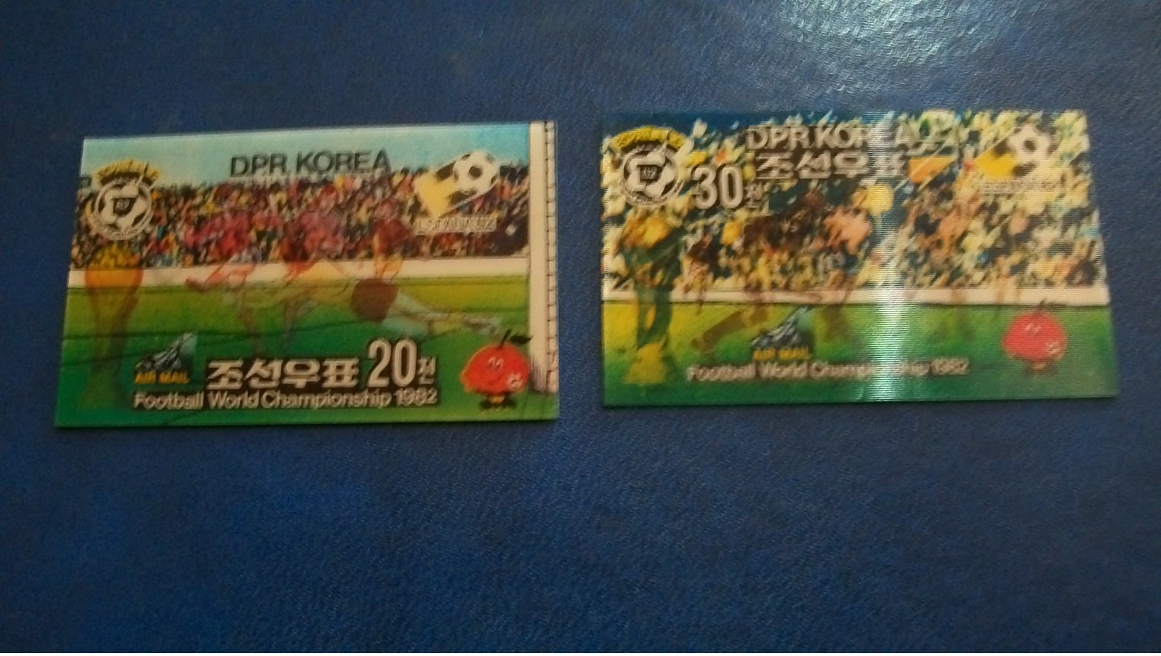 North Korea Stamps 1982 Soccer Complete Set And Souvenir Sheet 3-D(PVC) Fine Mint(**MNH) - 1982 – Espagne