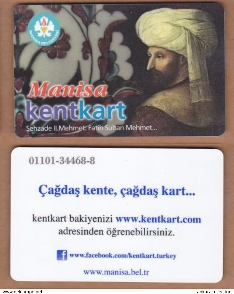 AC - MULTIPLE RIDE BUS PLASTIC CARD MEHMED THE CONQUEROR MANISA, TURKEY PUBLIC TRANSPORTATION - Autres & Non Classés