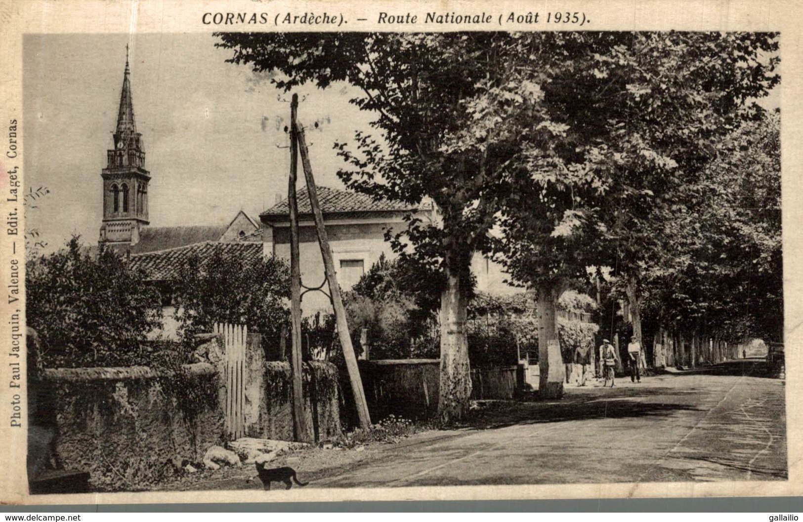 CORNAS ROUTE NATIONALE AOUT 1935 - Other & Unclassified