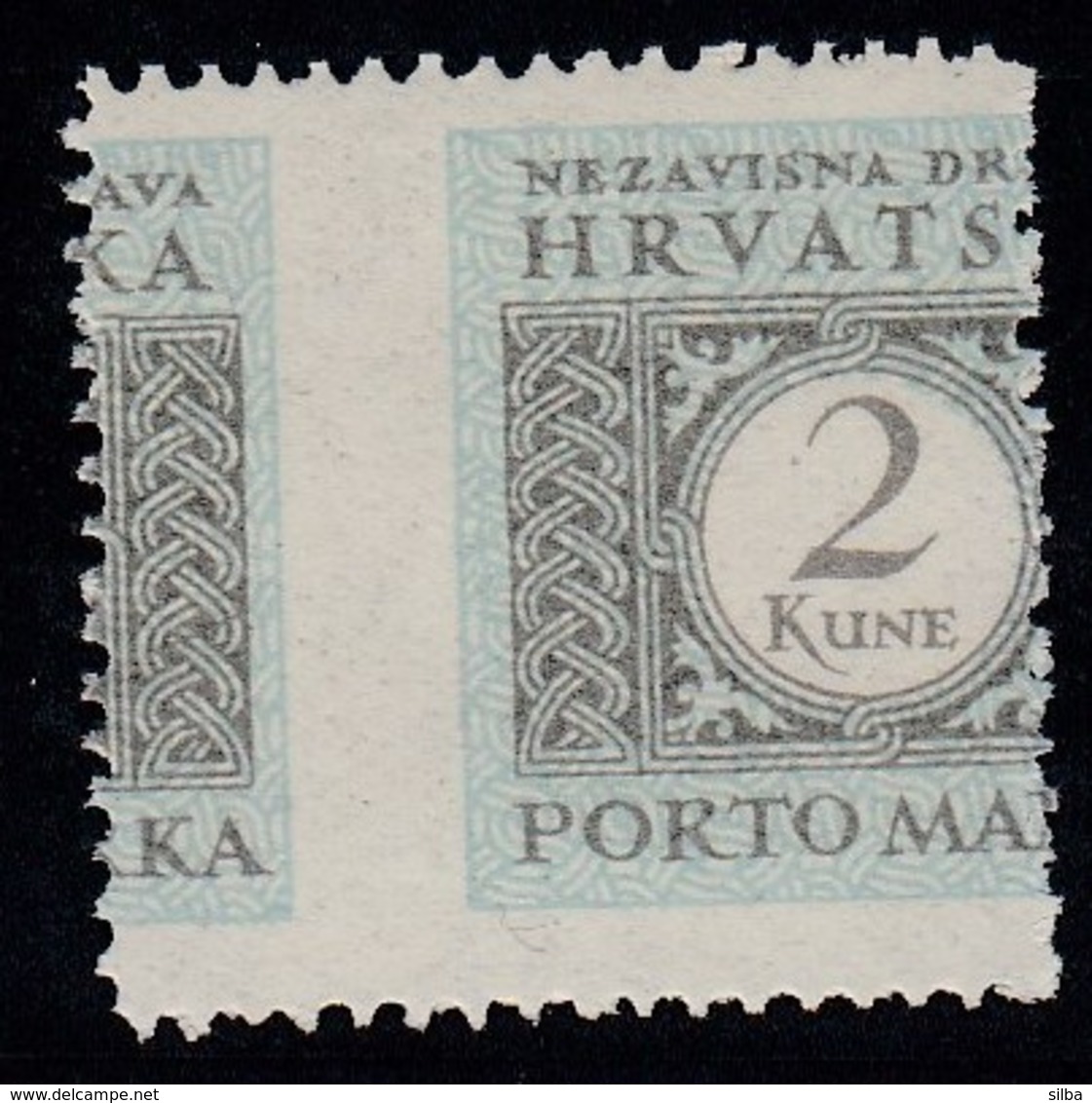 Croatia Kroatien NDH 1942 / PORTO 13 / 2 Kune / Attest, Gepruften - Kurzbefund Zrinjscak - Kroatien