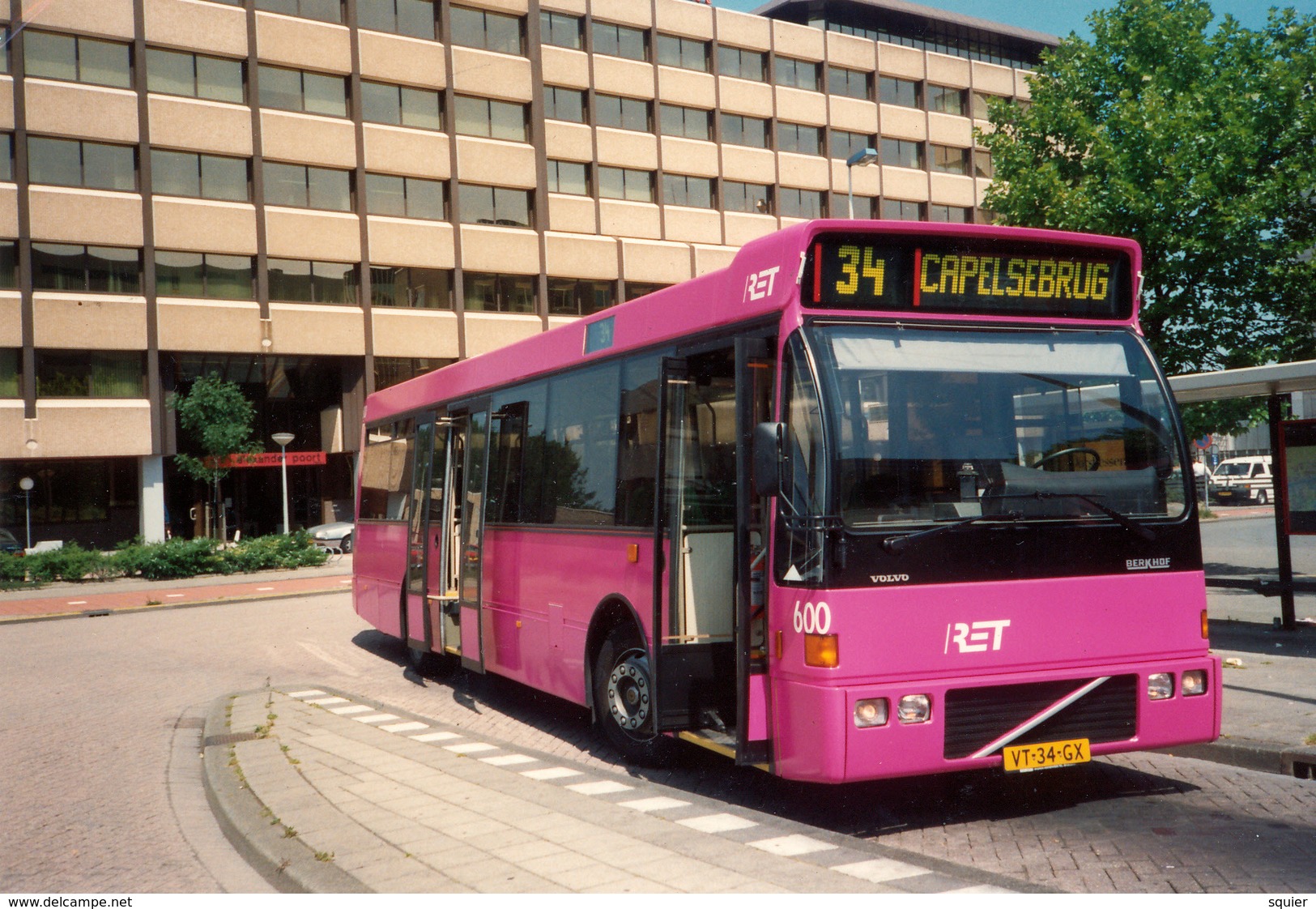 Bus, Omnibus, Volvo, RET, Rotterdam, Capelsebrug, Public Transport, Real Photo - Auto's