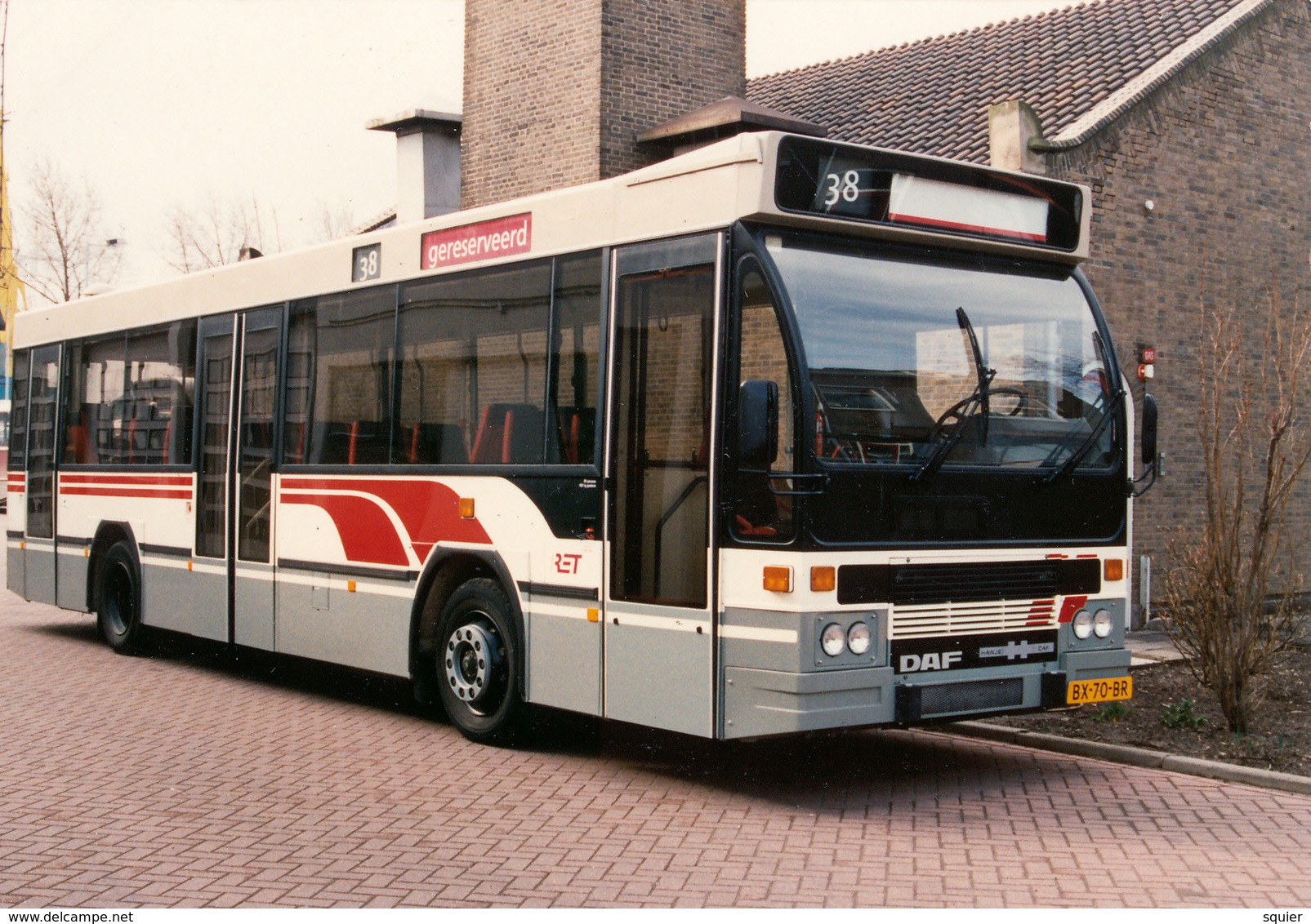 Bus, Omnibus, DAF-Hainje, RET, Rotterdam, Sluisjesdijk, Public Transport, Real Photo - Auto's