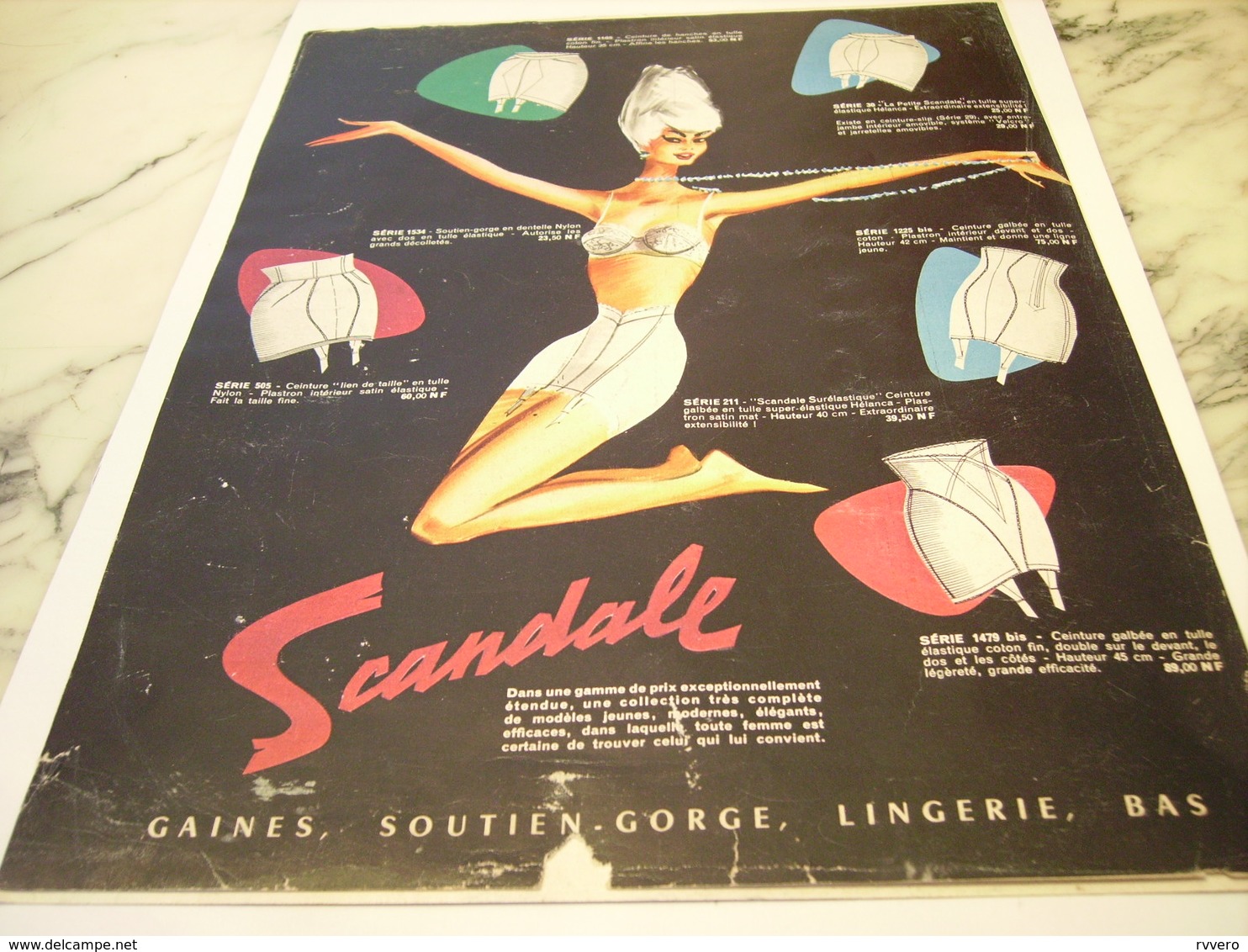 ANCIENNE PUBLICITE 3 FOIS PLUS EXTENSIBLE GAINE SCANDALE  1960 - Autres & Non Classés