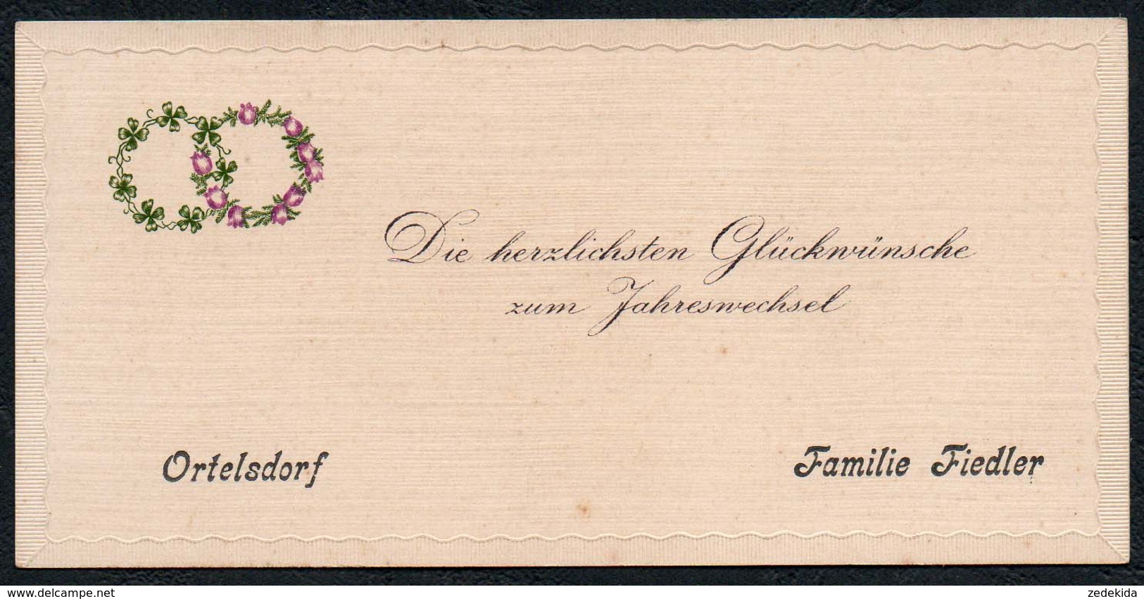 C6143 - Fiedler Ortelsdorf - Glückwunschkarte Visitenkarte - Visitenkarten