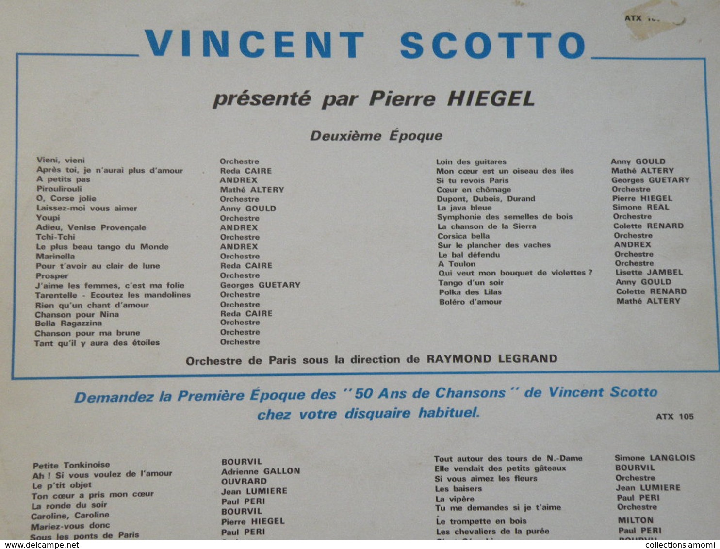 50 Ans De Chansons De Vincent Scotto - (Titres Sur Photos) - Vinyle 33 T LP - Humor, Cabaret