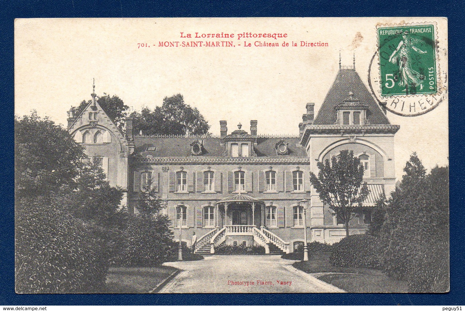 54. Mont-Saint-Martin. Le Château De La Direction Des Aciéries De Longwy. 1913 - Mont Saint Martin